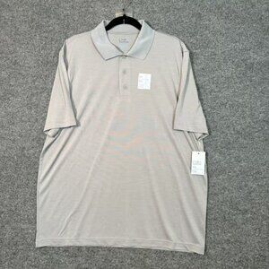 Croft & Barrow Shirt Mens Large Gray Striped Quick Dry Lightweight Casual NEW